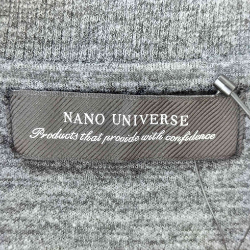 ナノユニバース NANO universe 交編鹿の子クルーネックラグランスリーブカットソー メンズ JPN:L
