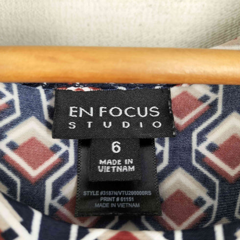 EN FOCUS STUDIO 総柄 ノースリーブ ワンピース レディース 6