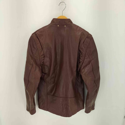 THIS GENUINE LEATHER 70S カウハイド レザーガーメント 棒TALONジップ シングルライダースジャケット メンズ 38