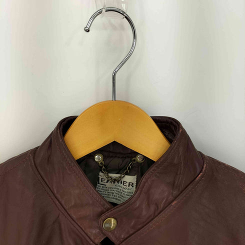 THIS GENUINE LEATHER 70S カウハイド レザーガーメント 棒TALONジップ シングルライダースジャケット メンズ 38