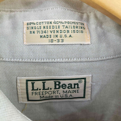 エルエルビーン L.L.Bean USA製 コットンポリ BDシャツ メンズ 18-33
