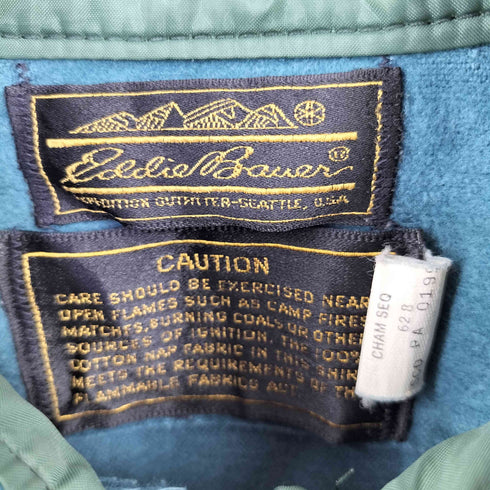 エディーバウアー Eddie Bauer USA製 黒タグ前期 シャモアシャツ メンズ import:L