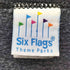 six flags USA製 キャラクターワッペン ボーダースウェット メンズ JPN:XXL
