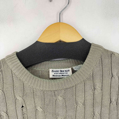 バリーブリッケン BARRY BRICKEN 90s シルク100% ケーブルニット メンズ JPN:XL