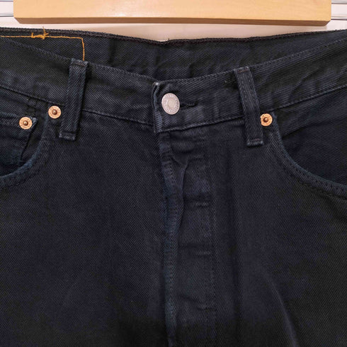 リーバイス Levis 90-2000s 501 ユーロ 後染めブラックデニム メンズ 33×36