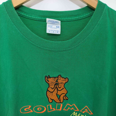 ヤズベク YAZBEK COLIMA フロント刺繍 クルーネック半袖Tシャツ メンズ 2XL