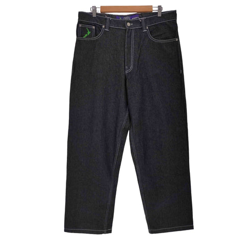 ALWAYS Heavy Duty Unisex Denim ブラックデニムパンツ メンズ JPN:XL