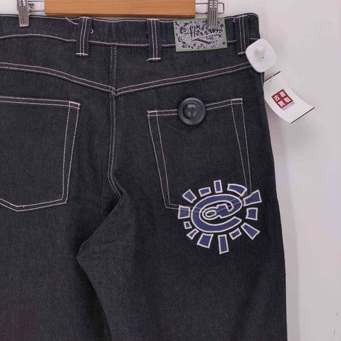 ALWAYS Heavy Duty Unisex Denim ブラックデニムパンツ メンズ JPN:XL