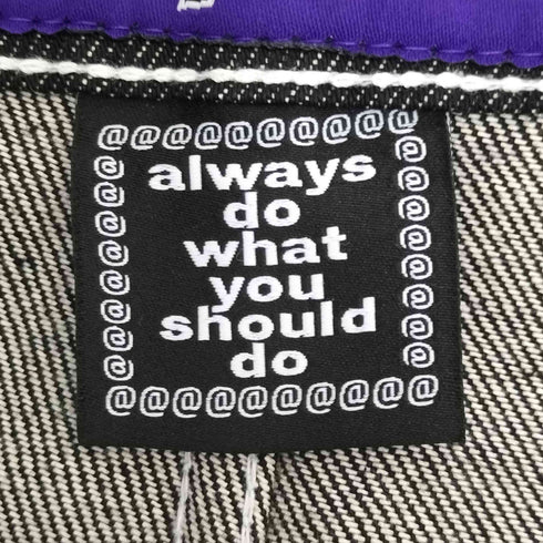 ALWAYS Heavy Duty Unisex Denim ブラックデニムパンツ メンズ JPN:XL