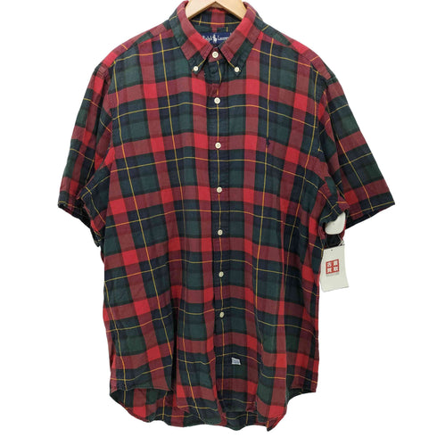 ラルフローレン RALPH LAUREN 半袖BDチェックシャツ メンズ L
