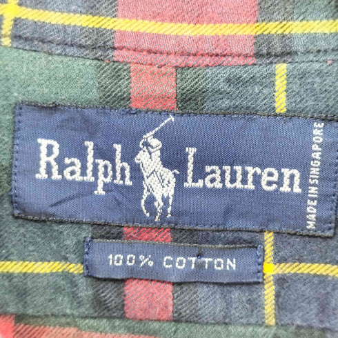 ラルフローレン RALPH LAUREN 半袖BDチェックシャツ メンズ L