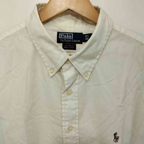 ポロバイラルフローレン Polo by RALPH LAUREN CUSTOM FIT DRESS SHIRT ポニー刺繍 半袖シャツ メンズ 17 1/2 | 44