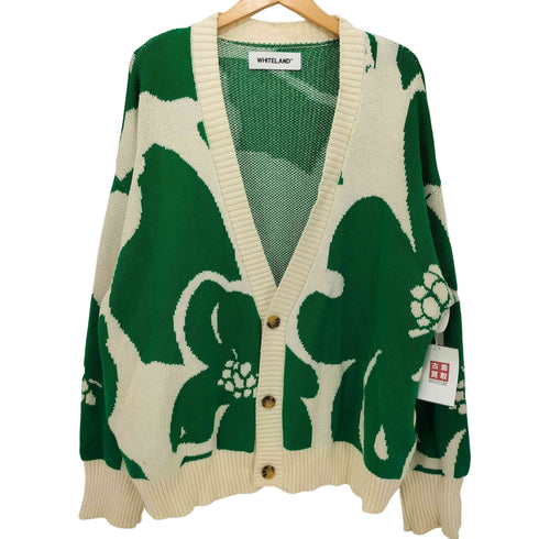ホワイトランド WHITELAND 23SS FLOWER CARDIGAN フラワー コットンカーディガン メンズ FREE