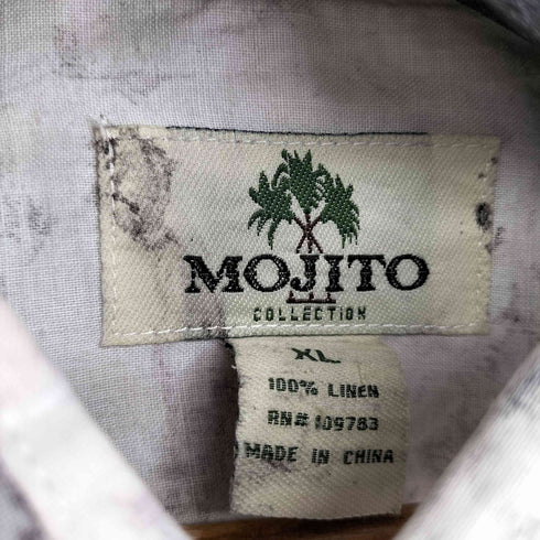 モヒート MOJITO L/S 総柄 リネンキューバシャツ メンズ JPN:XL