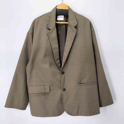 フリークスストア FREAKS STORE ビッグシルエットセットアップ チェックテーラードジャケット 2タックイージースラックスパンツ メンズ ジャケットLサイズ パンツLサイズ