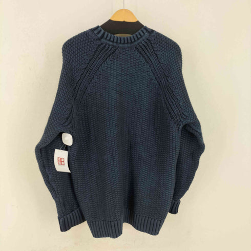 ギャップ Gap popcorn cotton indigo knit sweater メンズ import:L
