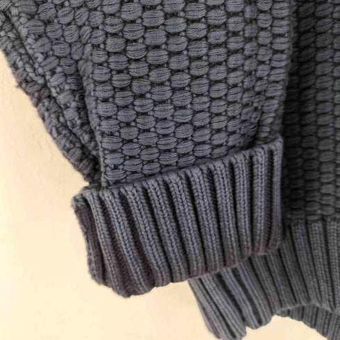 ギャップ Gap popcorn cotton indigo knit sweater メンズ import:L