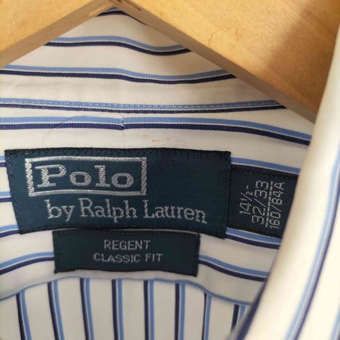 ポロバイラルフローレン Polo by RALPH LAUREN REGENT CUSTOM FIT ストライプ 長袖シャツ メンズ 14.5