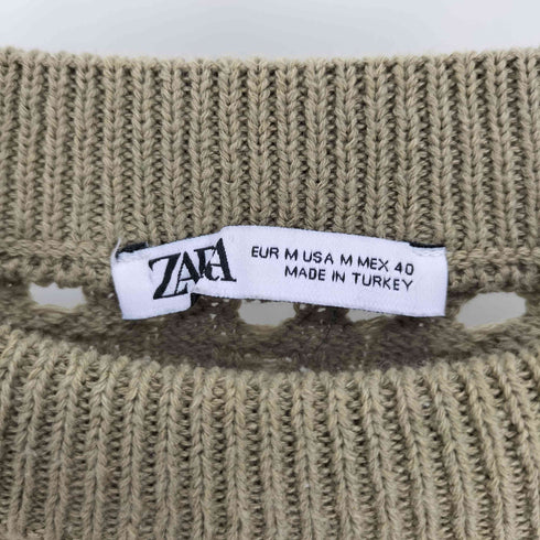 ザラ ZARA テクスチャー クロシェ ニット セーター メンズ import:M