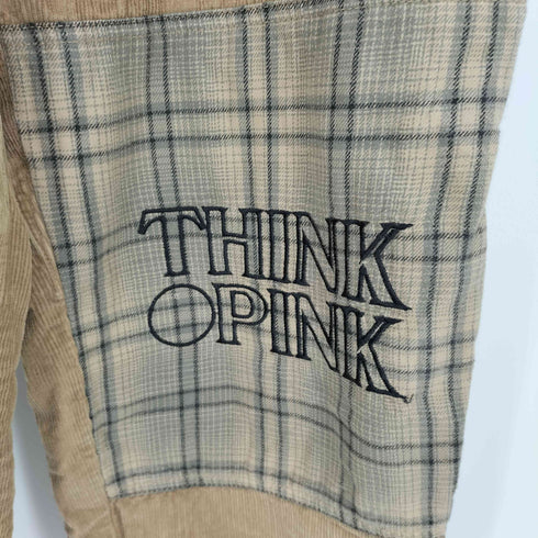 THINK PINK チェックダブルニー コーデュロイ イージーパンツ メンズ M