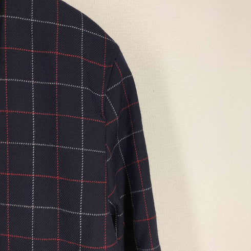 コムデギャルソンオム COMME des GARCONS HOMME 20AW 異素材切替 チェック ジップアップ ジャケット メンズ XS