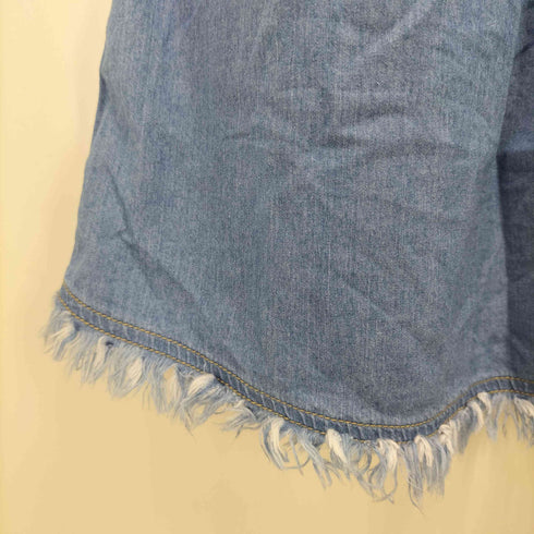 ダブルティー WTW 23SS ロゴ刺繍 イージーカットオフ イージーデニムスカート COL L.T.BLUE レディース FREE