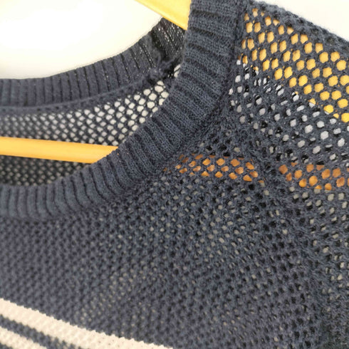 エドウィナホール Edwina Horl ボーダー クルーネック メッシュニット メンズ JPN:M