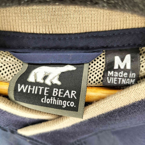 WHITE BEAR ポケットナイロンピステ プルオーバー 裏地メッシュ メンズ JPN:M