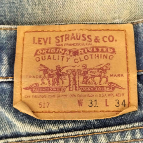 リーバイス Levis USA製 517 ボタン裏517 フレアデニムパンツ メンズ W31
