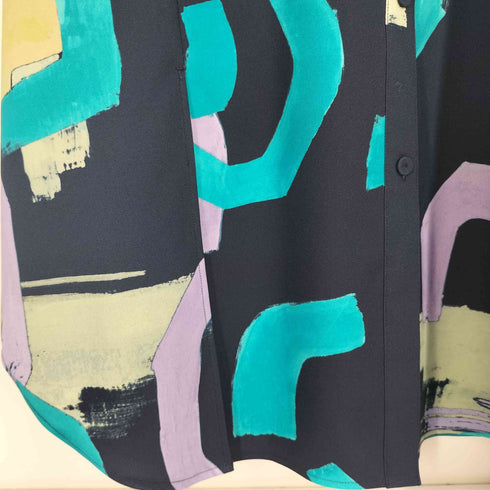RUMCHE POPPIN Art Print Shirt Dress アートプリントシャツドレス レディース FREE