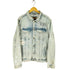 ザラ ZARA ペイントクラッシュデニムジャケット メンズ XL
