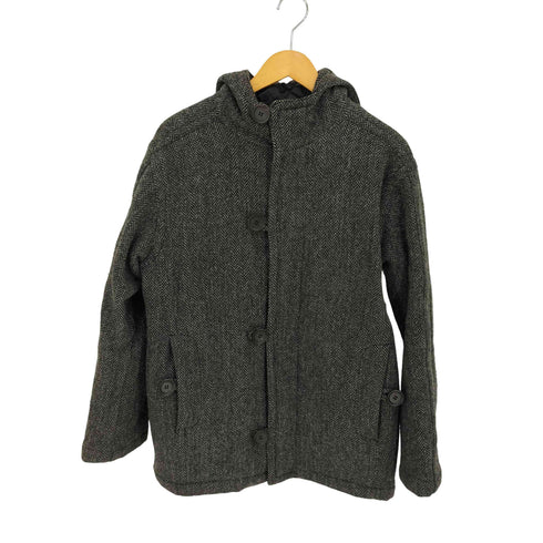 コムデギャルソンシャツ COMME des GARCONS SHIRT ヘリンボーンウールフードジャケット 裏地キルティング メンズ JPN:M