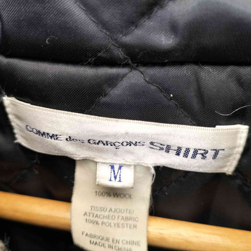 コムデギャルソンシャツ COMME des GARCONS SHIRT ヘリンボーンウールフードジャケット 裏地キルティング メンズ JPN:M