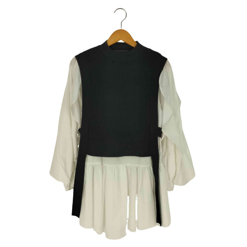 MICALLE MICALLE ニットベスト レイヤード シャツチュニック レディース