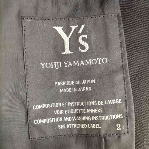 ワイズ Ys ボタンレス ウールギャバ テーラードジャケット レディース JPN:2