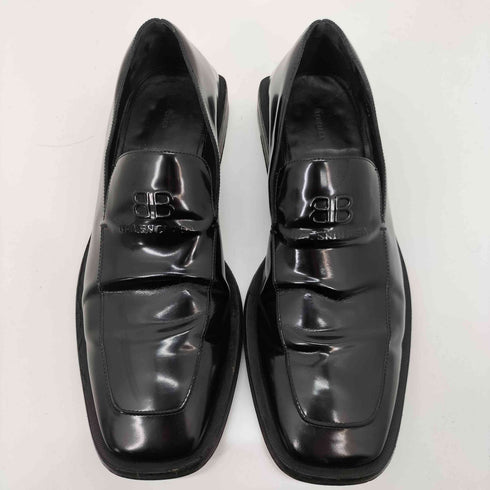 バレンシアガ BALENCIAGA BBロゴ ローファー スクエアヒール メンズ EUR:42