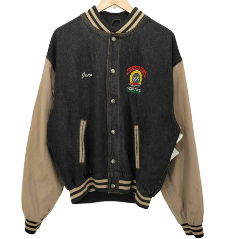 トライマウンテン TRI-MOUNTAIN 80-90s JEFFERSON STATE 袖切替 デニムブルゾン メンズ import:M