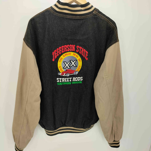 トライマウンテン TRI-MOUNTAIN 80-90s JEFFERSON STATE 袖切替 デニムブルゾン メンズ import:M
