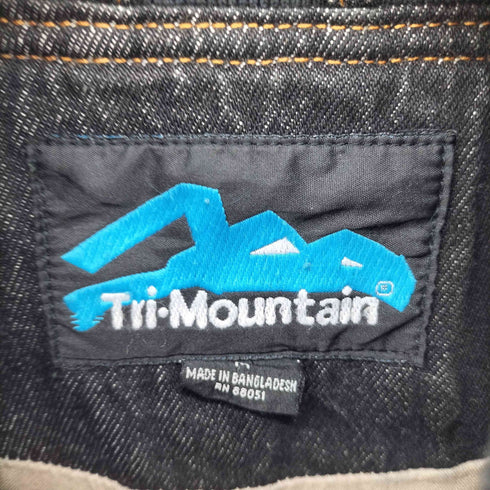 トライマウンテン TRI-MOUNTAIN 80-90s JEFFERSON STATE 袖切替 デニムブルゾン メンズ import:M