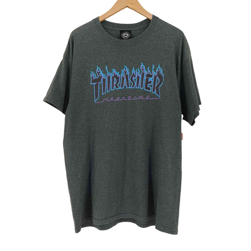 スラッシャー THRASHER 00S フロントロゴプリント クルーネック S/S TEE メンズ import:L