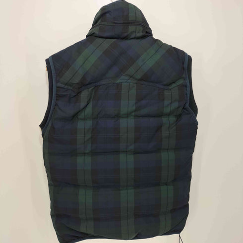 ディーゼル DIESEL ロゴワッペン タータンチェック ダウンベスト ブラックウォッチ BLACKWATCH メンズ import:S