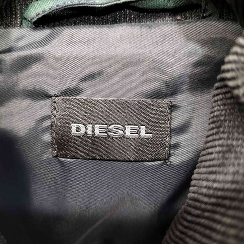 ディーゼル DIESEL ロゴワッペン タータンチェック ダウンベスト ブラックウォッチ BLACKWATCH メンズ import:S