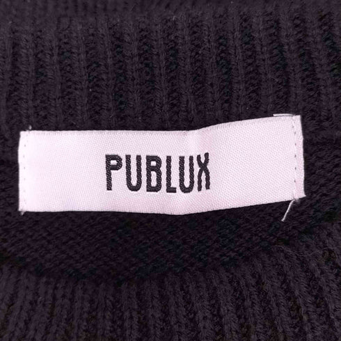 パブリュクス PUBLUX グラフィック編み込みクルーネックニット メンズ JPN:M