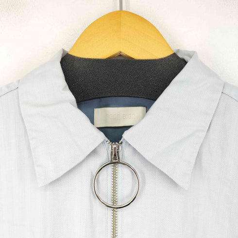 ネオンサイン NEON SIGN herringbone stripe zip shirt メンズ JPN:46
