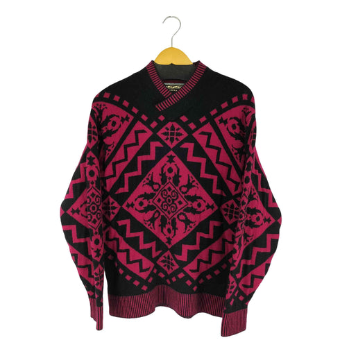 OSSI SKIWEAR Vネック総柄ニット メンズ