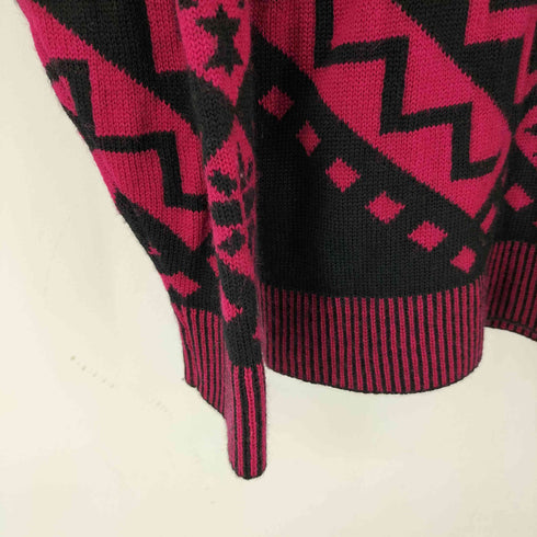 OSSI SKIWEAR Vネック総柄ニット メンズ