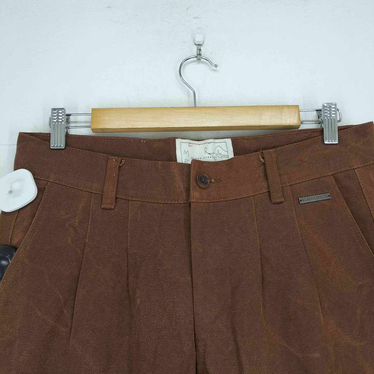 GLASS CYPRESS Made in United States 2タックダック地刺繍デザイン