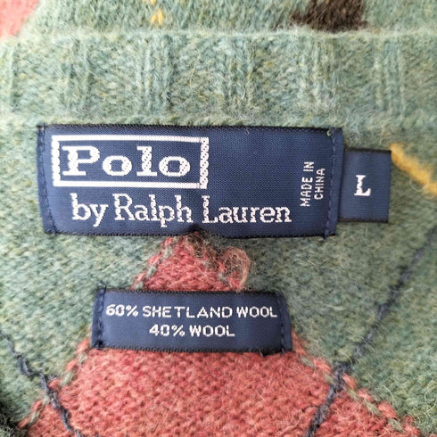 ポロバイラルフローレン Polo by RALPH LAUREN アーガイル柄 ウールベスト メンズ JPN:L