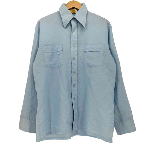 Lancer California 70S ダメージ加工 L/S ポリエステル シャツ メンズ import:L