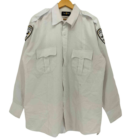 LAW PRO INTERNATIONAL PRIVATE SECURITY ワッペン エポレット フラップポケット ワーク ドレス シャツ メンズ XLR